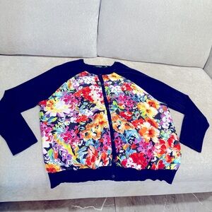 Ralph Lauren Floral Silk Cardigan